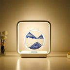 Bedside Sand Art Lamp Flowing Sand & Wireless Charging