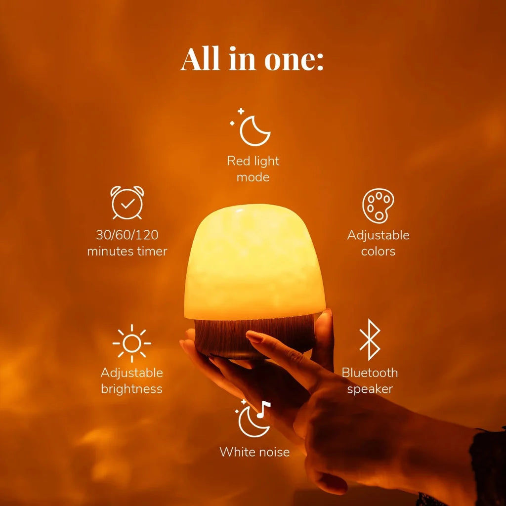 Bedside Smart Lamp 3-In-1 Bluetooth & White Noise