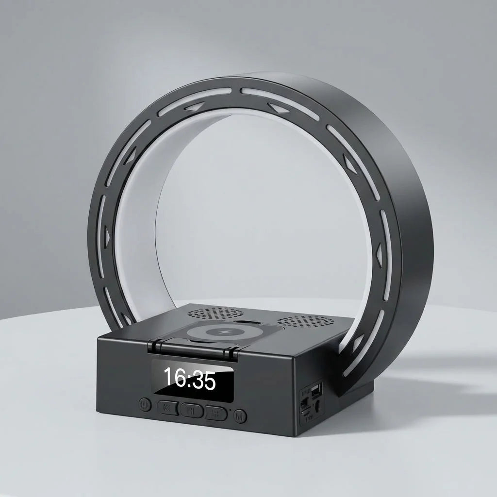 Bedside Speaker Wireless Charging & Bluetooth Rechargeable Battery
