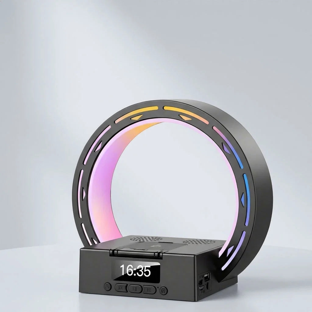 Bedside Speaker Wireless Charging & Bluetooth Rechargeable Battery