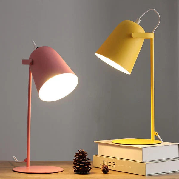 Bedside Table Lamp Macaron Pastel Iron Soft Glow