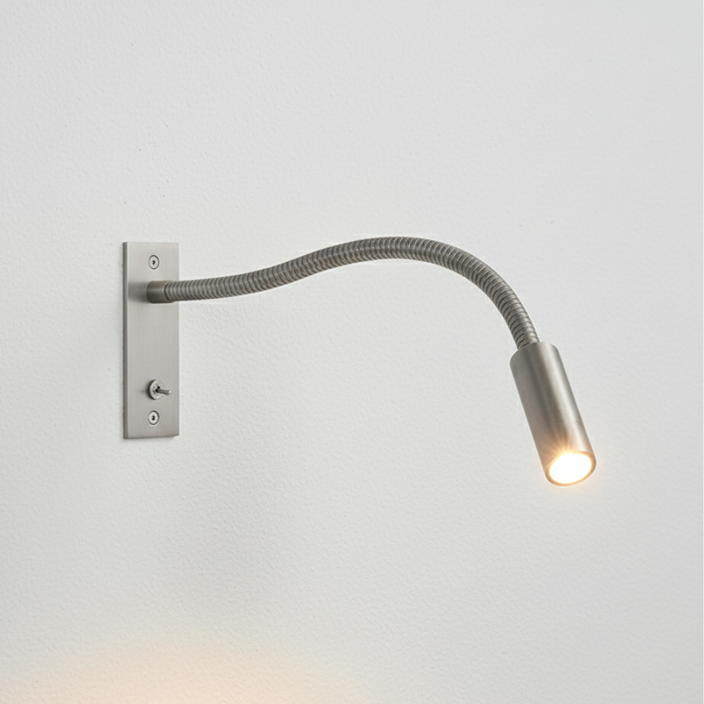 Bedside Wall Sconce Adjustable LED Steel & Aluminum