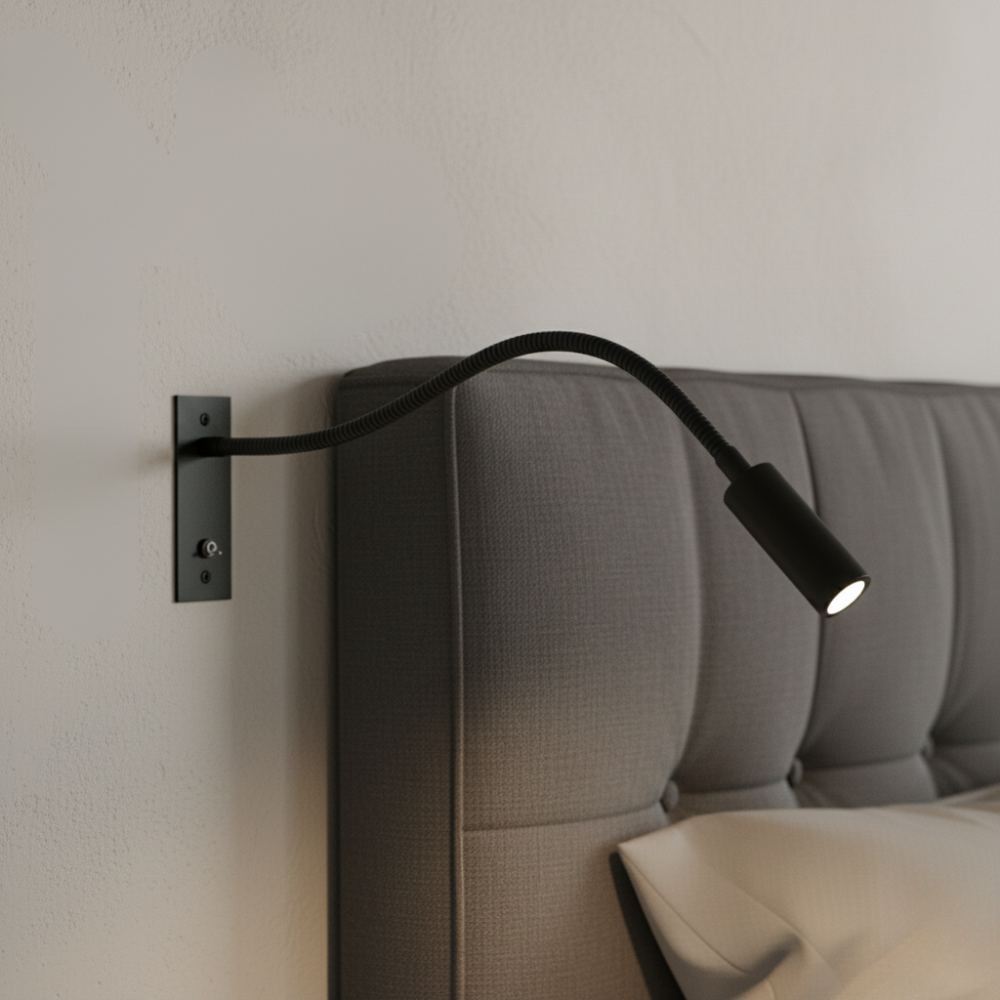 Bedside Wall Sconce Adjustable LED Steel & Aluminum