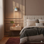 Bedside Wall Sconce Adjustable Swivel Arm Wood Base