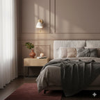Bedside Wall Sconce Adjustable Swivel Arm Wood Base