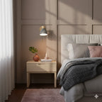 Bedside Wall Sconce Adjustable Swivel Arm Wood Base