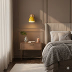 Bedside Wall Sconce Adjustable Swivel Arm Wood Base