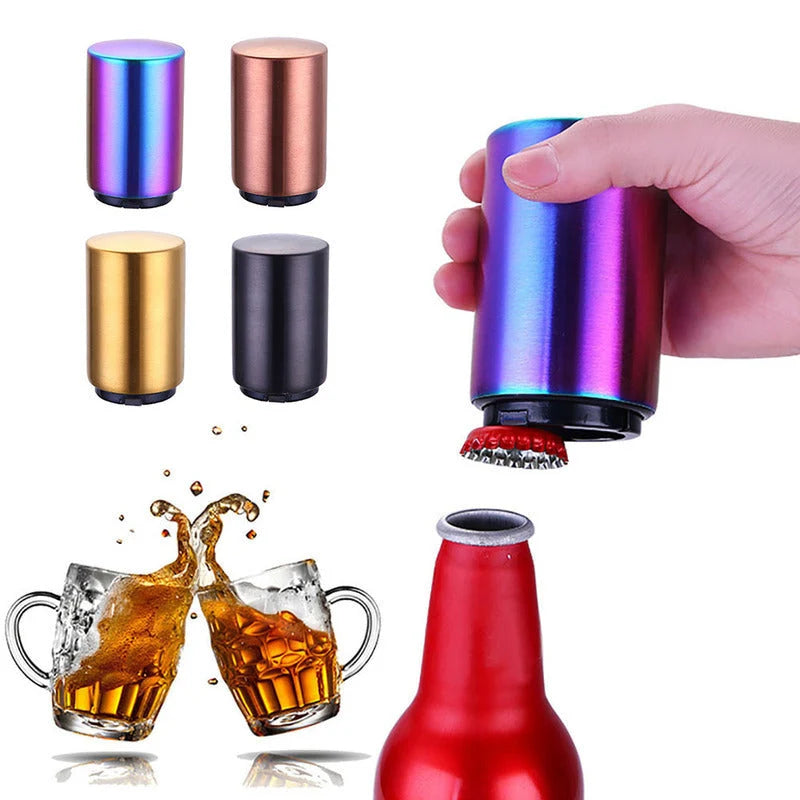 Beer Bottle Opener Automatic One-Press Stainless Steel