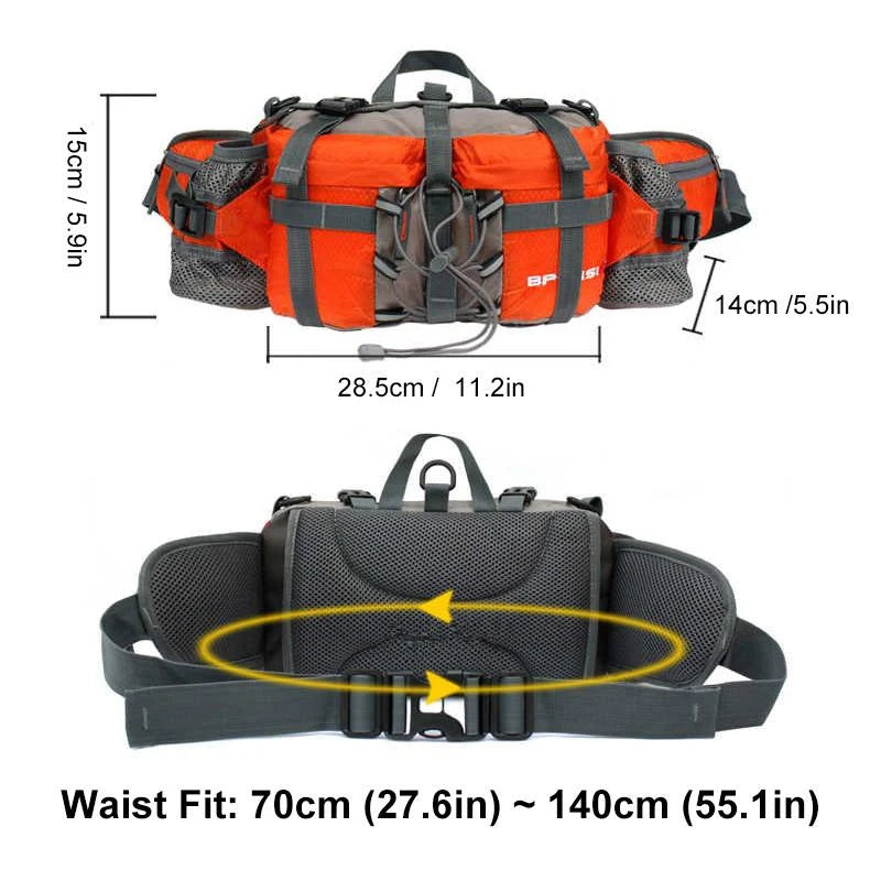 Belt Bag Waterproof Nylon Dual Bottle Holders