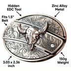 Belt Buckle Hidden EDC Tool Zinc Alloy Universal Fit