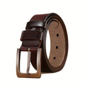 Belt Genuine Leather Adjustable Fit Metal Pin Buckle