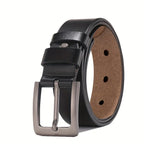 Belt Genuine Leather Adjustable Fit Metal Pin Buckle