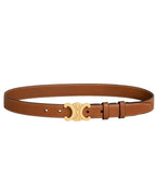 Belt Slim Vegan Leather Adjustable Gold-Tone Buckle