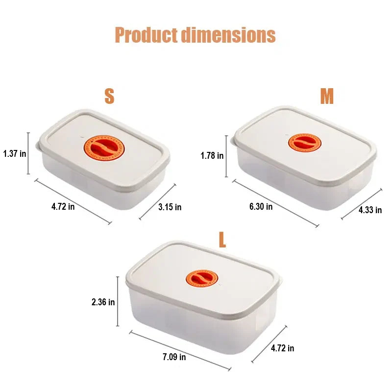 Bento Container Freshness Timer Lid Airtight & Microwave-Safe
