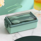 Bento Lunch Box Leak-Proof Double-Layer Integrated Cutlery