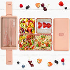 Bento Lunch Box Leak-Proof Double-Layer Integrated Cutlery