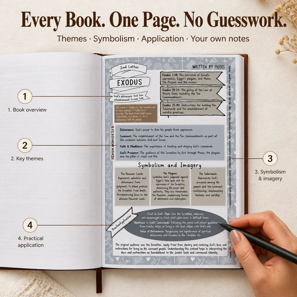 Bible Study Guide Faux Leather Hardcover 66 Books
