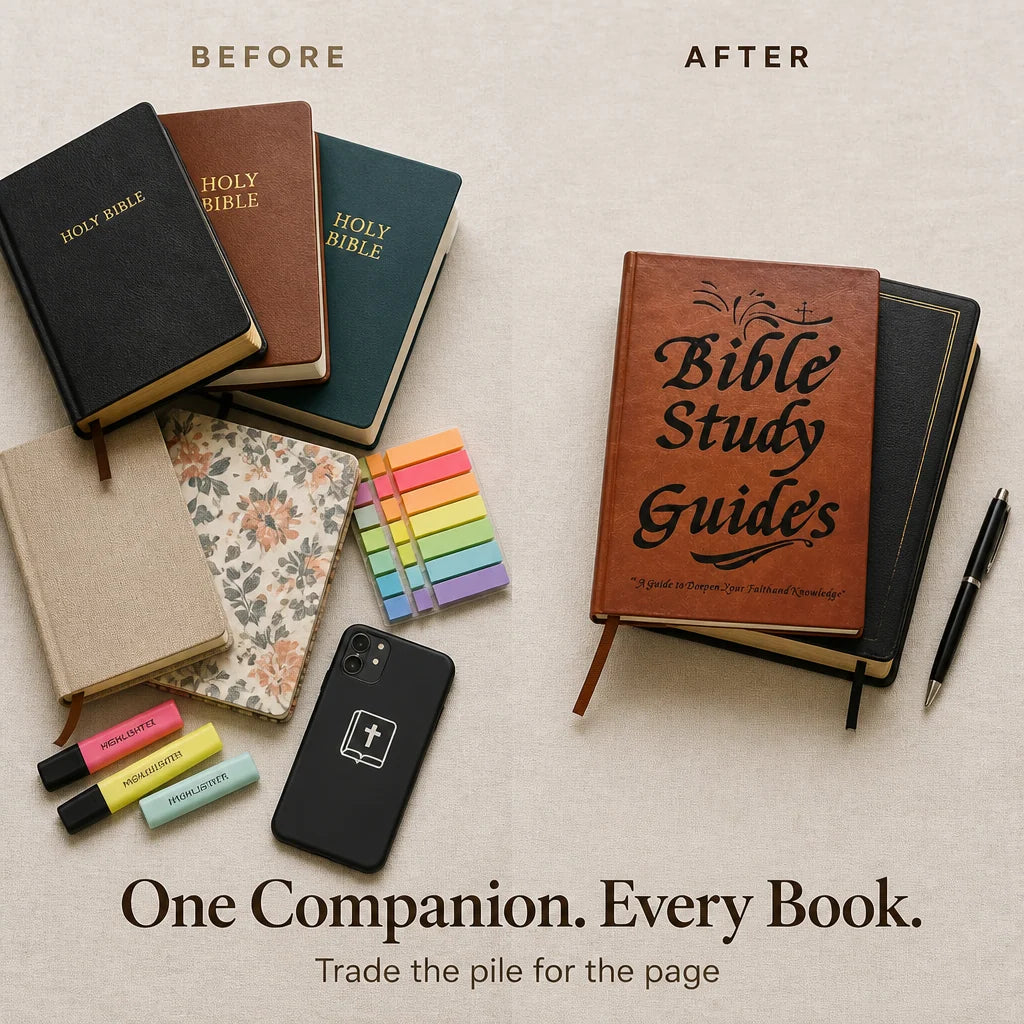 Bible Study Guide Faux Leather Hardcover 66 Books