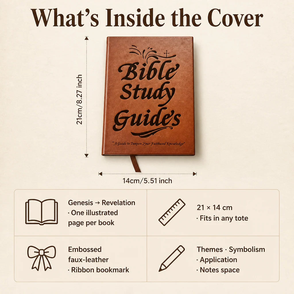Bible Study Guide Faux Leather Hardcover 66 Books