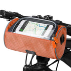 Bicycle Handlebar Bag Touch-Compatible Phone Pocket Water-Resistant Adjustable Straps