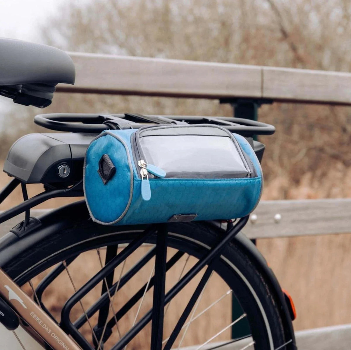 Bicycle Handlebar Bag Touchscreen Window Water-Repellent Nylon Universal Velcro