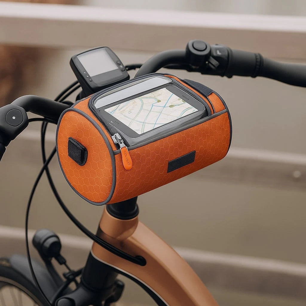 Bicycle Handlebar Bag Touchscreen Window Water-Repellent Nylon Universal Velcro