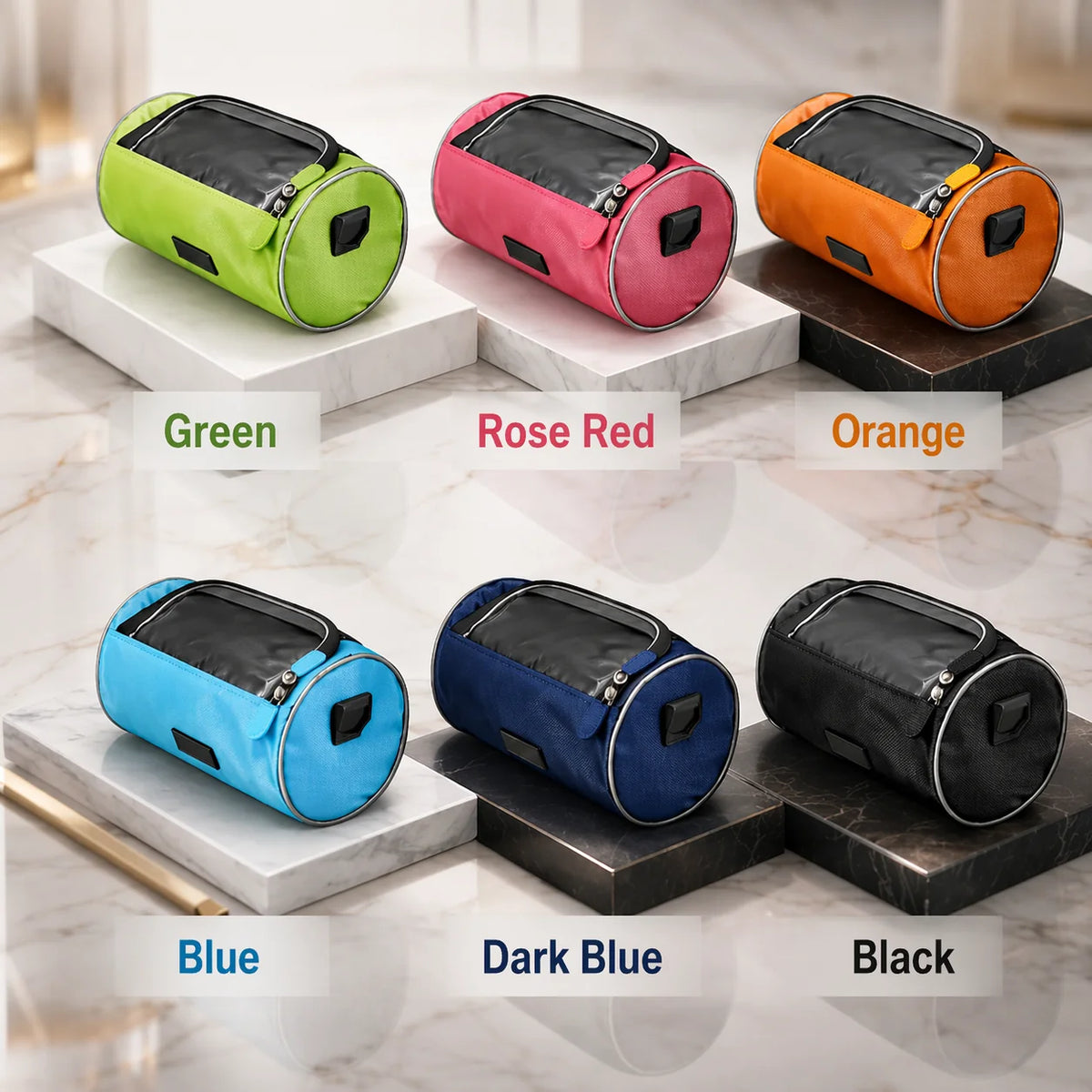 Bicycle Handlebar Bag Touchscreen Window Water-Repellent Nylon Universal Velcro