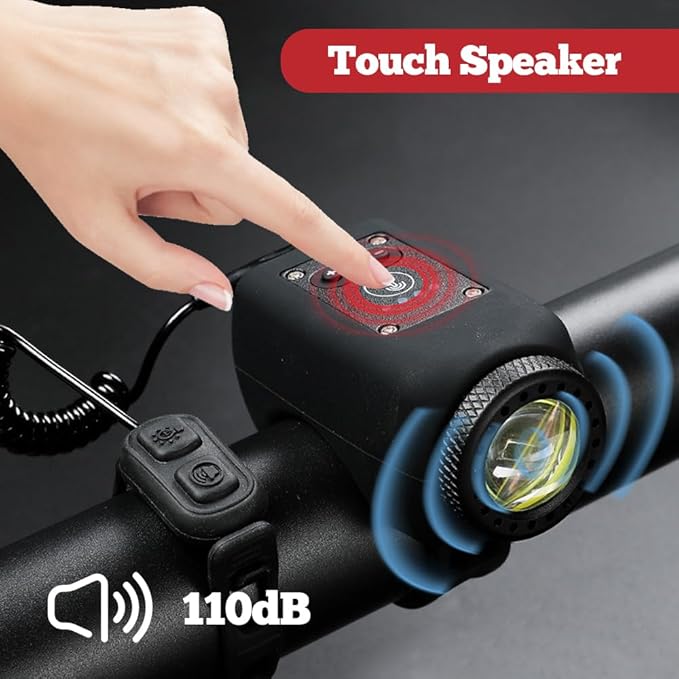 Bicycle Light & Horn Rechargeable 250 Lumens 110 Decibel