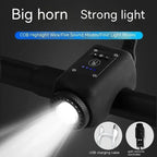 Bicycle Light & Horn Rechargeable 250 Lumens 110 Decibel