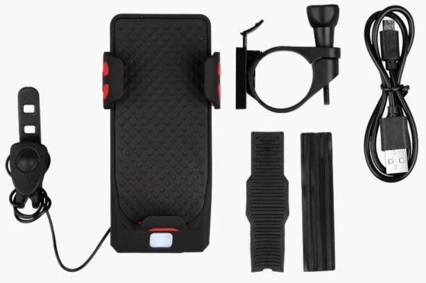 Bicycle Light Phone Holder 400 Lumen 4000mAh Power Bank