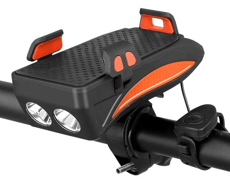 Bicycle Light Phone Holder 400 Lumen 4000mAh Power Bank