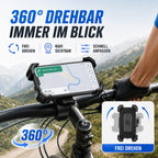 Bicycle Phone Mount 360° Rotation Gravity Clamp Vibration-Resistant