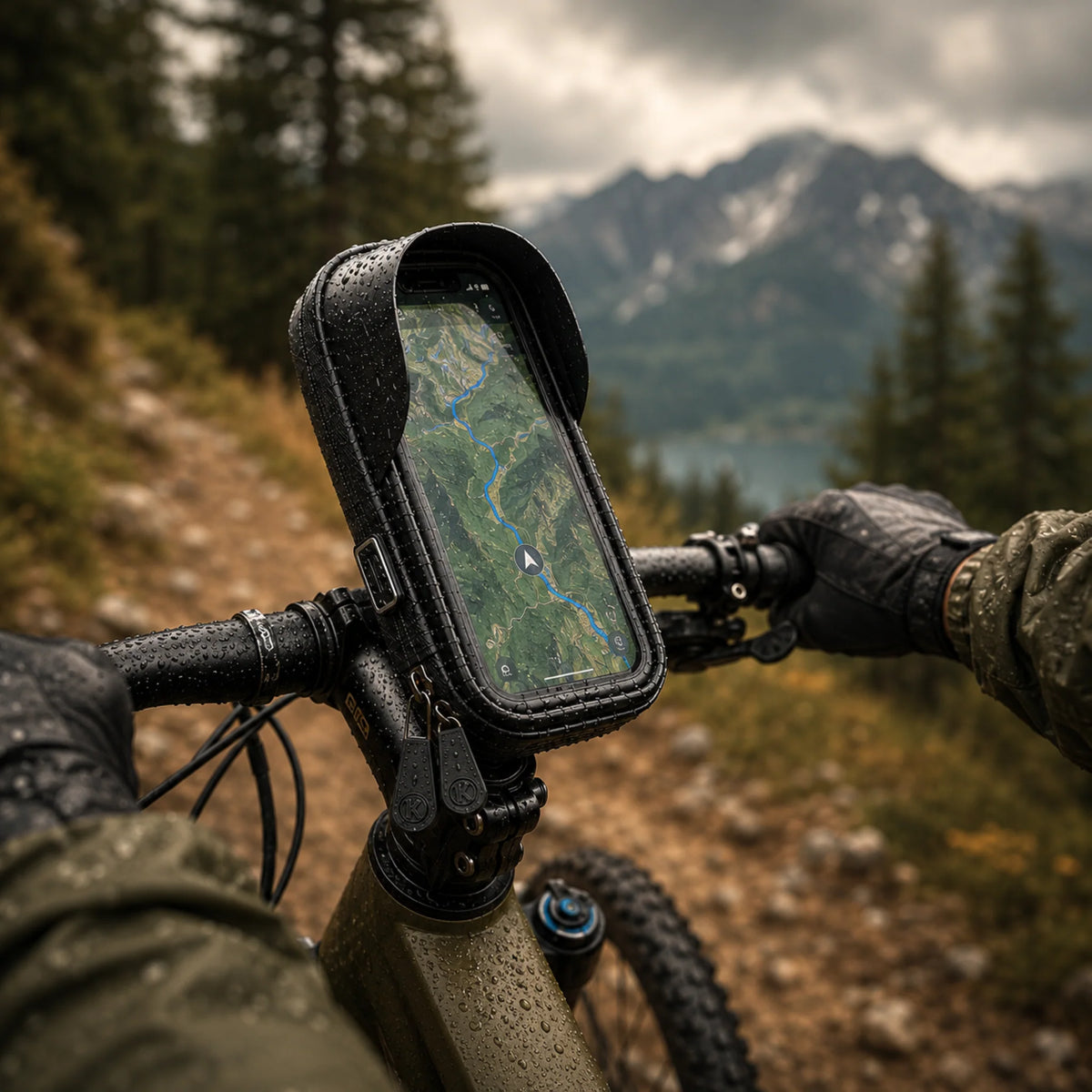 Bicycle Phone Mount Waterproof & Touchscreen 360 Degree Rotation