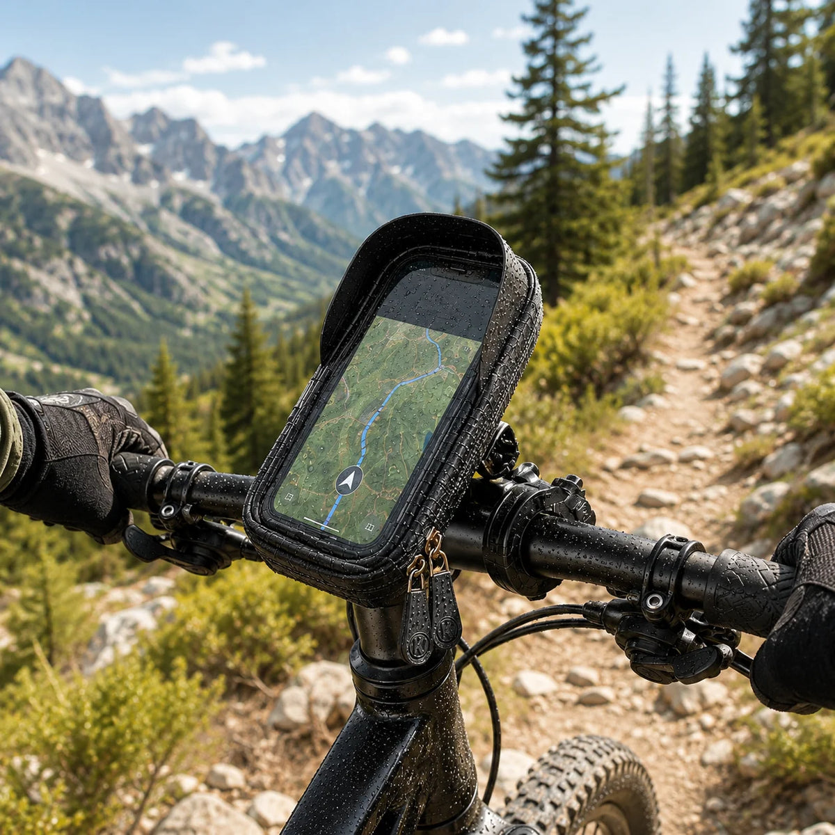 Bicycle Phone Mount Waterproof & Touchscreen 360 Degree Rotation