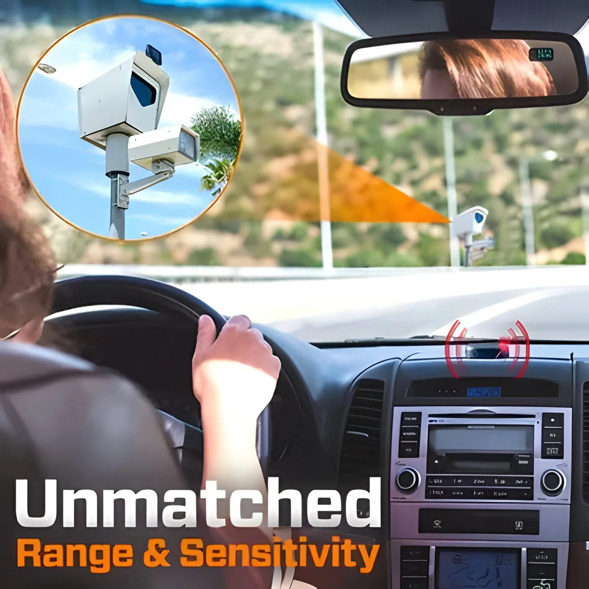 Bicycle Radar Detector Solar-Powered High-Vis LEDs