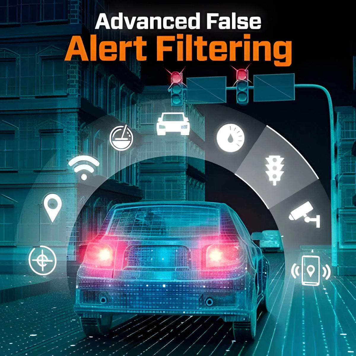 Bicycle Radar Detector Solar-Powered High-Vis LEDs