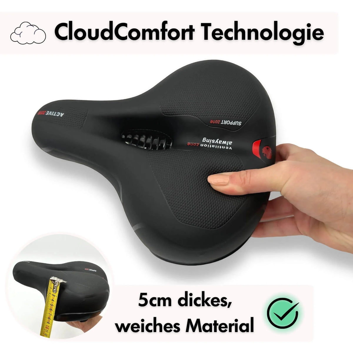 Bicycle Saddle Ergonomic Gel Shock-Absorbing Breathable Cover