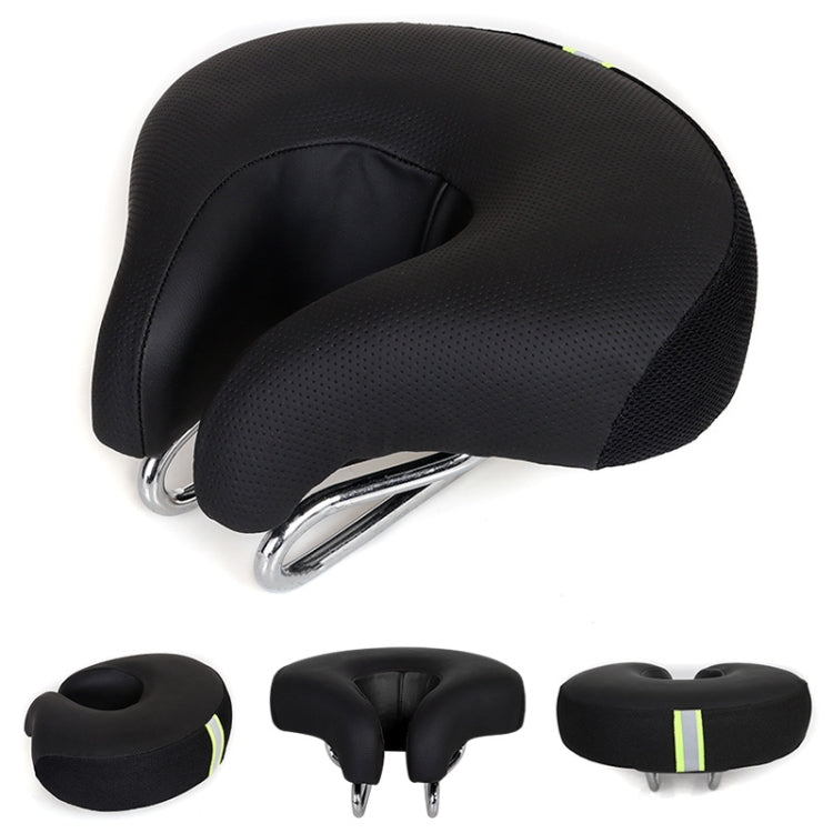 Bicycle Saddle Noseless Thick Soft Cushioning Pressure Relief