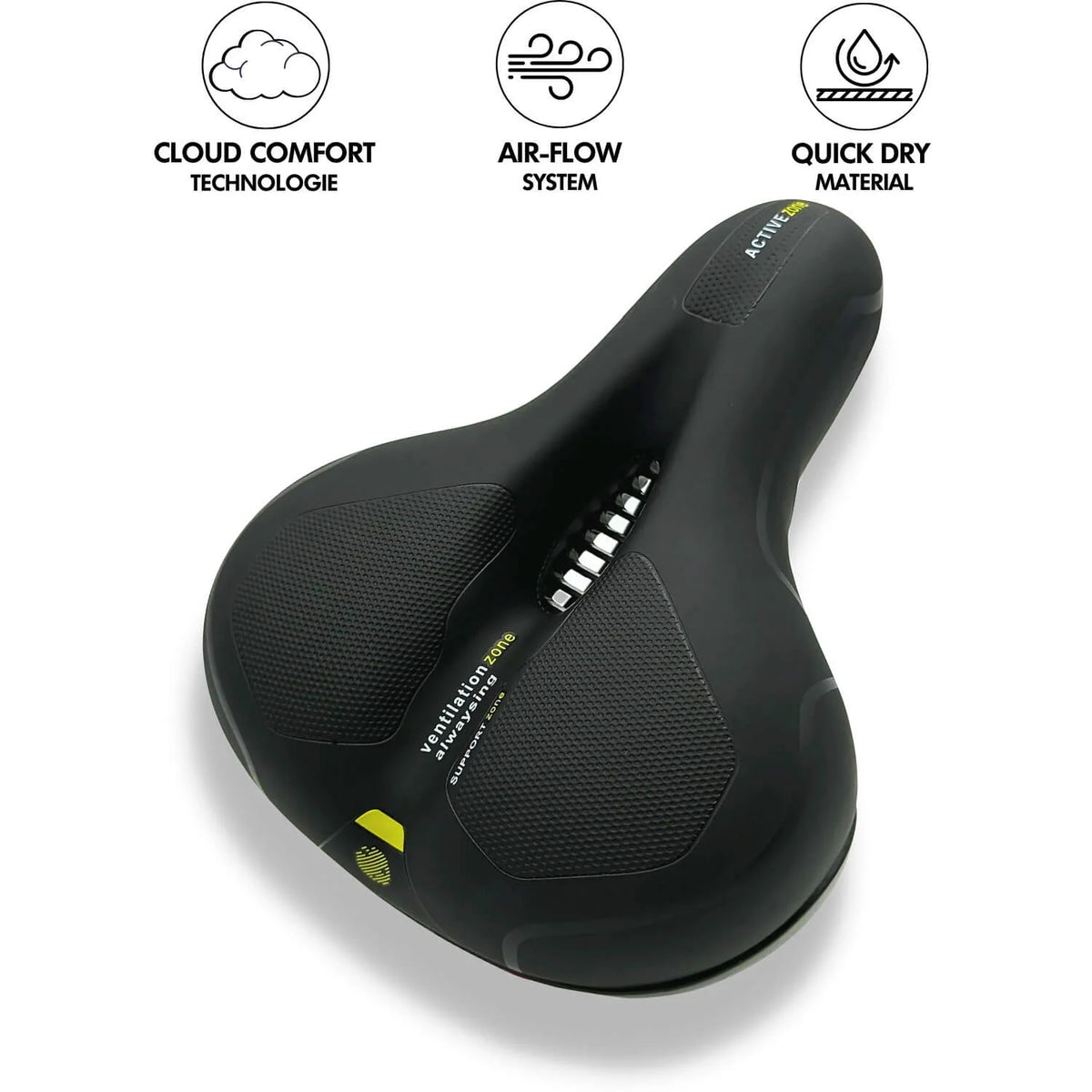 Bicycle Saddle Wide Soft Padding & Central Cutout