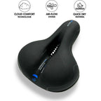 Bicycle Saddle Wide Soft Padding & Central Cutout