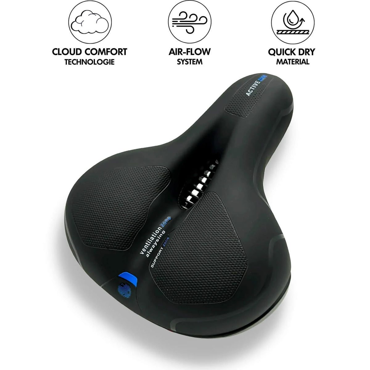 Bicycle Saddle Wide Soft Padding & Central Cutout
