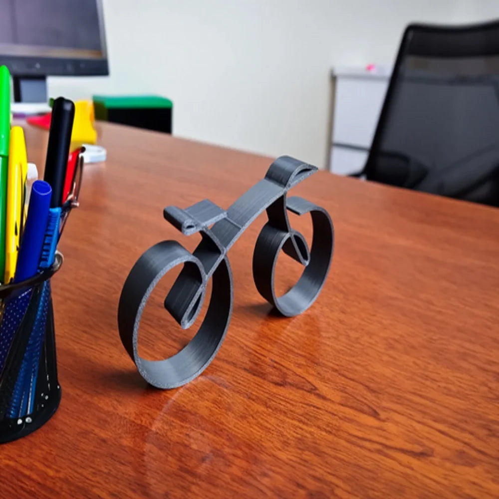 Bicycle Sculpture Black Wire Frame Compact & Lightweight