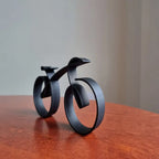 Bicycle Sculpture Black Wire Frame Compact & Lightweight