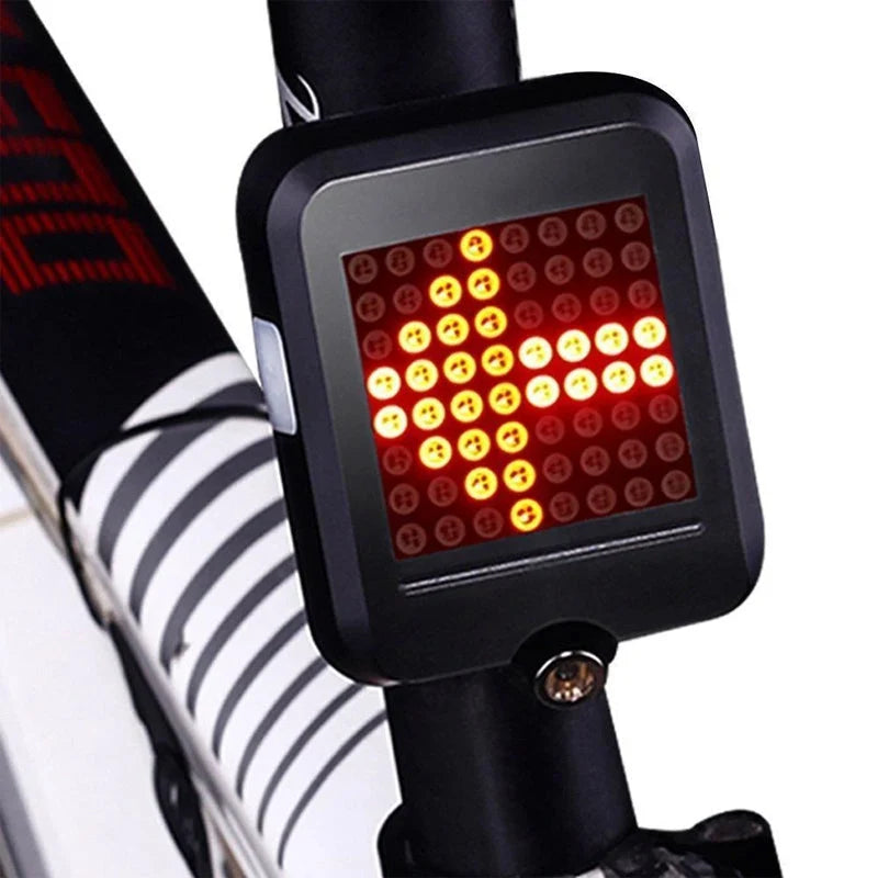 Bicycle Tail Light Motion-Activated Turn Signals Laser Projection Rechargeable