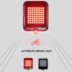 Bicycle Tail Light Motion-Activated Turn Signals Laser Projection Rechargeable