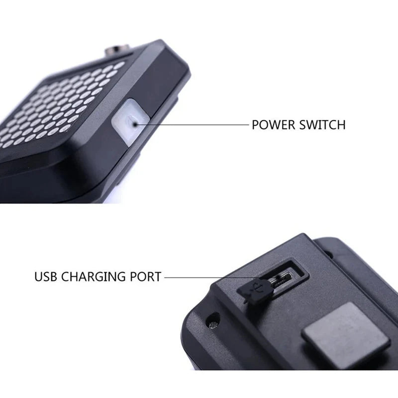 Bicycle Tail Light Motion-Activated Turn Signals Laser Projection Rechargeable