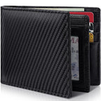 Bifold Wallet Genuine Leather RFID-Blocking 13 Card Slots