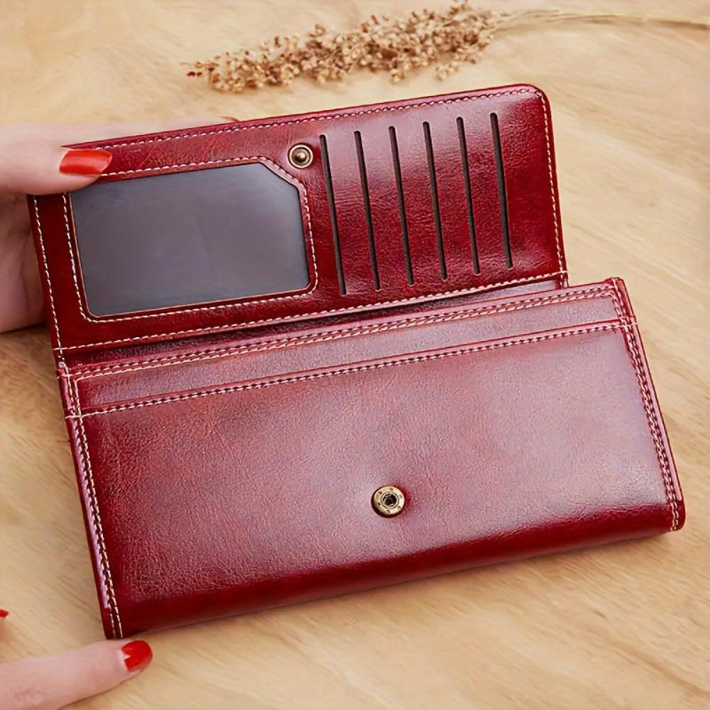 Bifold Wallet Slim Leather Multiple Card Slots & Bill Pocket