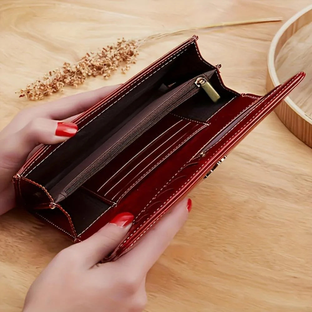Bifold Wallet Slim Leather Multiple Card Slots & Bill Pocket