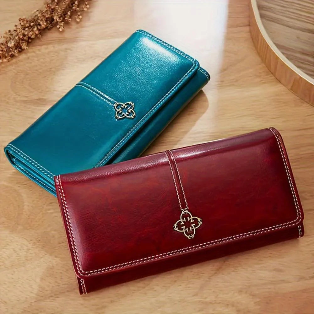 Bifold Wallet Slim Leather Multiple Card Slots & Bill Pocket